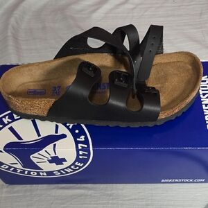 Birkenstock Black Sandals with Cork Footbed